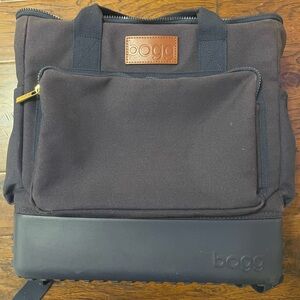 BOGG bag navy blue canvas travel Backpack tote with handles zipper pockets
